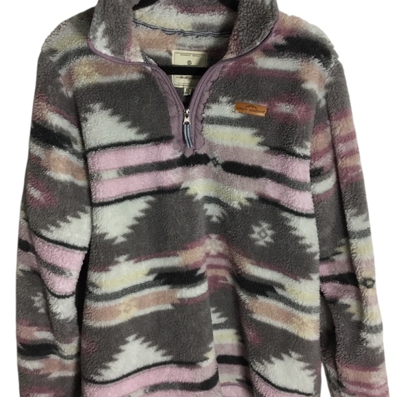 Simply Southern Turtle Fleece Quarter Zip Pullover Sweater size XL - Picture 10 of 11